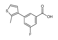 3-fluoro-5-(2-methylthiophen-3-yl)benzoic acid Structure