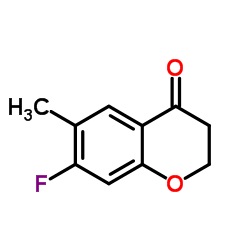7-Fluoro-6-methyl-2,3-dihydro-4H-chromen-4-one结构式