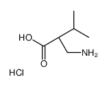 (R)-2-(Aminomethyl)-3-methylbutanoic acid hydrochloride Structure