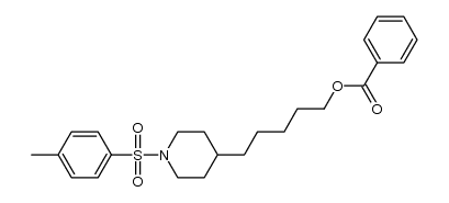 5-(1-tosylpiperidin-4-yl)pentyl benzoate结构式