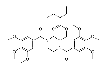 [1,4-bis(3,4,5-trimethoxybenzoyl)piperazin-2-yl]methyl 2-ethylbutanoate结构式