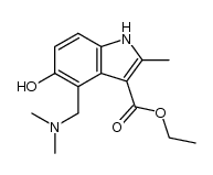 4-dimethylaminomethyl-5-hydroxy-2-methyl-indole-3-carboxylic acid ethyl ester Structure