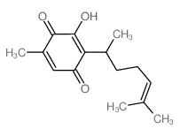2,5-Cyclohexadiene-1,4-dione,2-(1,5-dimethyl-4-hexen-1-yl)-3-hydroxy-5-methyl-结构式