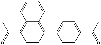 1-(4-(4-acetylnaphthalen-1-yl)phenyl)ethanone结构式