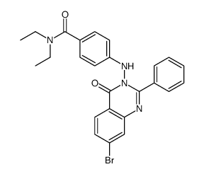 4-[(7-bromo-4-oxo-2-phenylquinazolin-3-yl)amino]-N,N-diethylbenzamide Structure