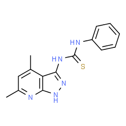 1-(4,6-DIMETHYL-1H-PYRAZOLO[3,4-B]PYRIDIN-3-YL)-3-PHENYL-THIOUREA Structure
