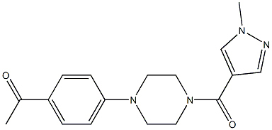 1-(4-(4-(1-methyl-1H-pyrazole-4-carbonyl)piperazin-1-yl)phenyl)ethan-1-one Structure