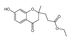 ethyl 3-(3,4-dihydro-7-hydroxy-2-methyl-4-oxo-4H-1-benzopyran-2-yl)propanoate结构式