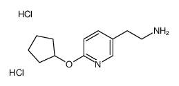 2-(6-(环戊基氧基)吡啶-3-基)乙胺二盐酸盐结构式