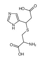 S-(2-carboxy-1-(1H-imidazol-4-yl) ethyl)cysteine structure