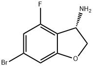 (S)-6-溴-4-氟-2,3-二氢苯并呋喃-3-胺结构式