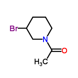 1-(3-Bromo-1-piperidinyl)ethanone Structure