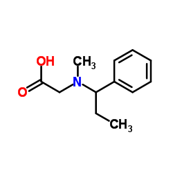 N-Methyl-N-(1-phenylpropyl)glycine Structure