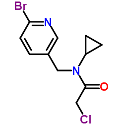 N-[(6-Bromo-3-pyridinyl)methyl]-2-chloro-N-cyclopropylacetamide结构式