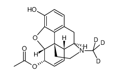 6-Acetyl Morphine-d3结构式