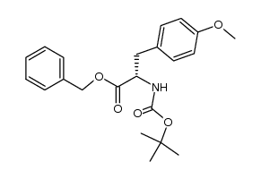 N-t-butoxycarbonyl-O-methyl-L-tyrosine benzyl ester结构式