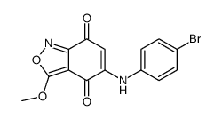 5-(4-bromoanilino)-3-methoxy-2,1-benzoxazole-4,7-dione Structure