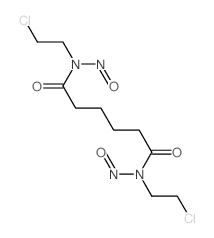 HEXANEDIAMIDE, N,N-BIS(2-CHLOROETHYL)-N,N-DINITROSO-结构式