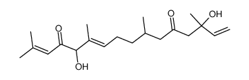 (10E)-3,12-dihydroxy-3,7,11,15-tetramethyl-1,10,14-hexadecatrien-5,13-dione结构式