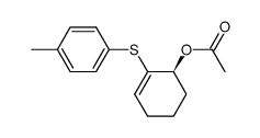 (S)-2-p-tolylsulfenyl-2-cyclohexenyl acetate结构式