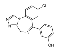 3-(8-chloro-1-methyl-4H-[1,2,4]triazolo[4,3-a][1,4]benzodiazepin-6-yl)phenol结构式