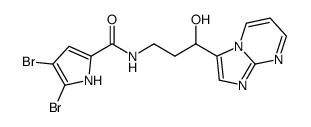 4,5-dibromo-N-(3-hydroxy-3-(imidazo[1,2-a]pyrimidin-2-yl)propyl)-1H-pyrrole-2-carboxamide结构式