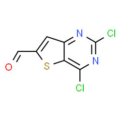 2,4-二氯噻吩并[3,2-D]嘧啶-6-甲醛结构式