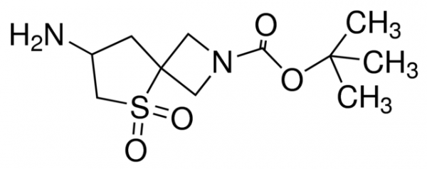 7-Amino-5-thia-2-azaspiro[3.4]octane-2-carboxylic acid-5,5-dioxide 1,1-dimethylethyl ester Structure