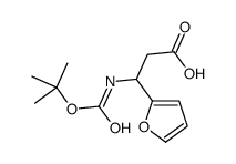 3-((tert-Butoxycarbonyl)amino)-3-(furan-2-yl)propanoic acid Structure