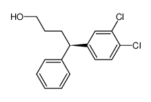 (1R)-(3,4-Dichlorophenyl)-1-phenylbutane-4-ol结构式