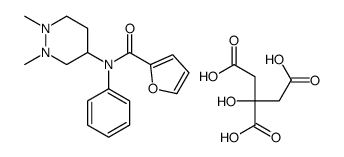 N-(1,2-dimethyldiazinan-4-yl)-N-phenyl-furan-2-carboxamide, 2-hydroxyp ropane-1,2,3-tricarboxylic acid structure