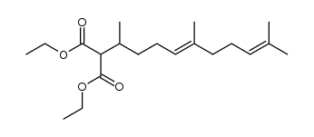 Diethyl [(E)-1,5,9-trimethyldeca-4,8-dienyl]malonate结构式