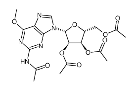 N2-acetyl-2',3',5'-tri-O-acetyl-O6-methylguanosine结构式