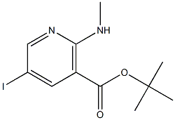 5-Iodo-2-methylamino-nicotinic acid tert-butyl ester结构式
