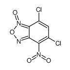 4,6-dichloro-7-nitro-3-oxido-2,1,3-benzoxadiazol-3-ium Structure