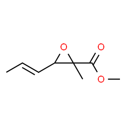 Oxiranecarboxylic acid, 2-methyl-3-(1-propenyl)-, methyl ester (9CI) Structure