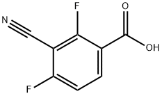 3-cyano-2,4-difluorobenzoic acid Structure