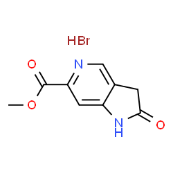 methyl 2-oxo-1H,2H,3H-pyrrolo[3,2-c]pyridine-6-carboxylate hydrobromide Structure