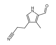 1H-Pyrrole-3-propanenitrile,5-formyl-4-methyl-(9CI)结构式