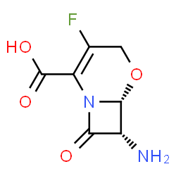 5-Oxa-1-azabicyclo[4.2.0]oct-2-ene-2-carboxylicacid,7-amino-3-fluoro-8-oxo-,(6R-trans)-(9CI)结构式