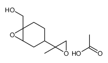 acetic acid,[3-(2-methyloxiran-2-yl)-7-oxabicyclo[4.1.0]heptan-6-yl]methanol结构式