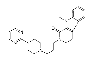 9-methyl-2-[3-(4-pyrimidin-2-ylpiperazin-1-yl)propyl]-3,4-dihydropyrido[3,4-b]indol-1-one结构式