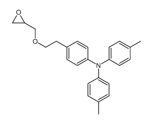 4-methyl-N-(4-methylphenyl)-N-[4-[2-(oxiran-2-ylmethoxy)ethyl]phenyl]aniline Structure