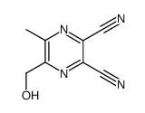 2,3-Pyrazinedicarbonitrile,5-(hydroxymethyl)-6-methyl-(9CI) structure