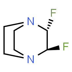 1,4-Diazabicyclo[2.2.2]octane,2,3-difluoro-,trans-(9CI) Structure