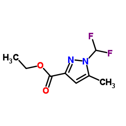 1-(二氟甲基)-5-甲基-1H-吡唑-3-羧酸乙酯结构式