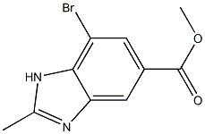 7-Bromo-2-methyl-1H-benzoimidazole-5-carboxylic acid methyl ester Structure