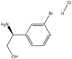 (S)-2-氨基-2-(3-溴苯基)乙醇盐酸盐结构式