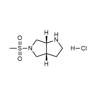 顺-5-甲磺酰基-八氢吡咯并[2,3-c]吡咯盐酸盐结构式