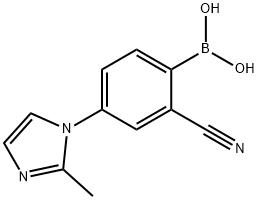 2-Cyano-4-(2-methylimidazol-1-yl)phenylboronic acid结构式
